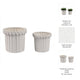 Urit Fluted Planters Set of 2 | Ribbed Sides | Scalloped Rims | Ivory