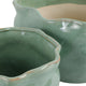 Gage Decorative Planter Set of 2 | Round Wavy Edge | Sage Green Ceramic