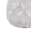 Modern Garden Flower Planter Set of 3 | White Cloudy Petal Ceramic