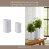 Tuan Planters with Saucers | Set of 2 | White Bubble Texture Ceramic |6,8"
