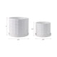 Tuan Planters with Saucers | Set of 2 | White Bubble Texture Ceramic |6,8"