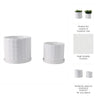 Tuan Planters with Saucers | Set of 2 | White Bubble Texture Ceramic |6,8"