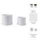 Tuan Planters with Saucers | Set of 2 | White Bubble Texture Ceramic |6,8"
