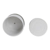 Planter Set of 2 w Saucers | Embossed Daisy Flowers | White Ceramic