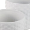 Decorative Planter Set of 2 with Saucers | Bubble Patterned White Ceramic SBH-21847