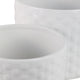 Decorative Planter Set of 2 with Saucers | Bubble Patterned White Ceramic SBH-21847