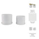 Decorative Planter Set of 2 with Saucers | Bubble Patterned White Ceramic