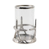 Decorative Starfish Hurricane Candle Holder | 11’’ | Silver Accents SBH-21854