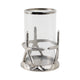 Decorative Starfish Hurricane Candle Holder | 11" | Silver Accents