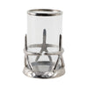 Decorative Starfish Hurricane Candle Holder | 11" | Silver Accents