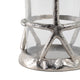 Decorative Starfish Hurricane Candle Holder | 11" | Silver Accents