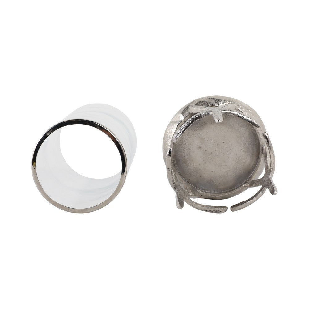 Decorative Starfish Hurricane Candle Holder | 11’’ | Silver Accents SBH-21854