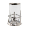 Decorative Starfish Hurricane Candle Holder | 11’’ | Silver Accents SBH-21854