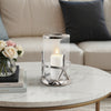 Decorative Starfish Hurricane Candle Holder | 11" | Silver Accents