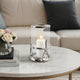 Decorative Starfish Hurricane Candle Holder | 11" | Silver Accents