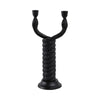 Dual Tapered Candle Holder | Twisted Snake Design | Black Aluminum | 16"