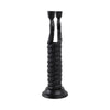 Dual Tapered Candle Holder | Twisted Snake Design | Black Aluminum | 16"