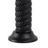Dual Tapered Candle Holder | Twisted Snake Design | Black Aluminum | 16"