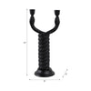 Dual Tapered Candle Holder | Twisted Snake Design | Black Aluminum | 16"