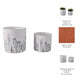 Tulip Set of 2 Planters | Navy Wildflower Field Design | White Terracotta