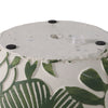 Outdoor Decor Flower Planter Set of 2 | Floral Green and White Cement