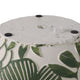 Outdoor Decor Flower Planter Set of 2 | Floral Green and White Cement