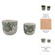 Outdoor Decor Flower Planter Set of 2 | Floral Green and White Cement