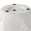 Tapered Urn Planter | Textured White | Tan Brown Rim | Terracotta 8"