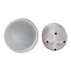 Ivey Round Planters Set of 2 | Raised Foot Base | White Textured Cement
