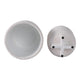 Ivey Round Planters Set of 2 | Raised Foot Base | White Textured Cement