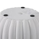 Fluted Planter Set of 2 | Modern Scalloped Edges | White Cement 6 8"