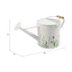 Decorative Watering Can | 10x20 | White Floral Print Metal with Wire Handle SBH-21875