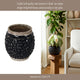 Outdoor Decorative Planter | 3D Textured Bubble | Black | 12" Wide Round