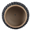 Outdoor Decorative Planter | 3D Textured Bubble | Black | 12" Wide Round