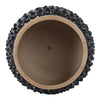 Outdoor Decorative Planter | 3D Textured Bubble | Black | 12" Wide Round
