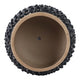 Outdoor Decorative Planter | 3D Textured Bubble | Black | 12" Wide Round