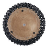 Outdoor Decorative Planter | 3D Textured Bubble | Black | 12" Wide Round