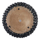 Outdoor Decorative Planter | 3D Textured Bubble | Black | 12" Wide Round