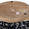 Outdoor Decorative Planter | 3D Textured Bubble | Black | 12" Wide Round