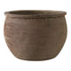 Pot Planter | Wide Round Body Traditional Dark Brown Terracotta | 13"
