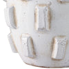 Outdoor Planter Pot | Sculptural Hobnail Texture White Terracotta | 8"