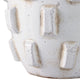 Outdoor Planter Pot | Sculptural Hobnail Texture White Terracotta | 8"