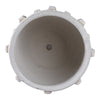 Outdoor Planter Pot | Sculptural Hobnail Texture White Terracotta | 8"