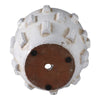 Outdoor Planter Pot | Sculptural Hobnail Texture White Terracotta | 8"