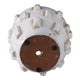 Outdoor Planter Pot | Sculptural Hobnail Texture White Terracotta | 8"