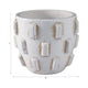 Outdoor Planter Pot | Sculptural Hobnail Texture White Terracotta | 8"