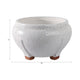 10" Outdoor Footed Planter | Round Shaped Speckled White Terracotta