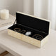 Trinket Box | Glass Top & Ivory Marble | Velvet Felt Lined | 17"
