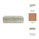 Trinket Box | Glass Top & Ivory Marble | Velvet Felt Lined | 17"