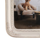 Ural 5x7 Photo Frame | Carved Floral Motifs Beaded Edges | Ivory Resin